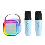 Outdoor Home Portable Wireless Karaoke Sound Cell Phone Integrated Microphone Smart Speaker, With Single Mic White, With Single Mic Pink, With Single Mic Blue, With Dual Mic White, With Dual Mic Pi...