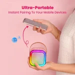 Outdoor Home Portable Wireless Karaoke Sound Cell Phone Integrated Microphone Smart Speaker, With Single Mic White, With Single Mic Pink, With Single Mic Blue, With Dual Mic White, With Dual Mic Pi... - Image 9