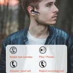 Bluetooth Earphone With Digital Display Charging Compartment Wireless Earphone For Car Talking Noise Reduction, 530-1 with Charging Box - Image 11