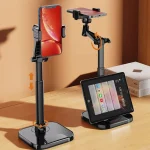 Dual-Position Rotatable Phone And Tablet Stand Retractable Weighted Base Desktop Holder, Tablet Model White, Tablet Model Black, Phone Model White, Phone Model Black - Image 2