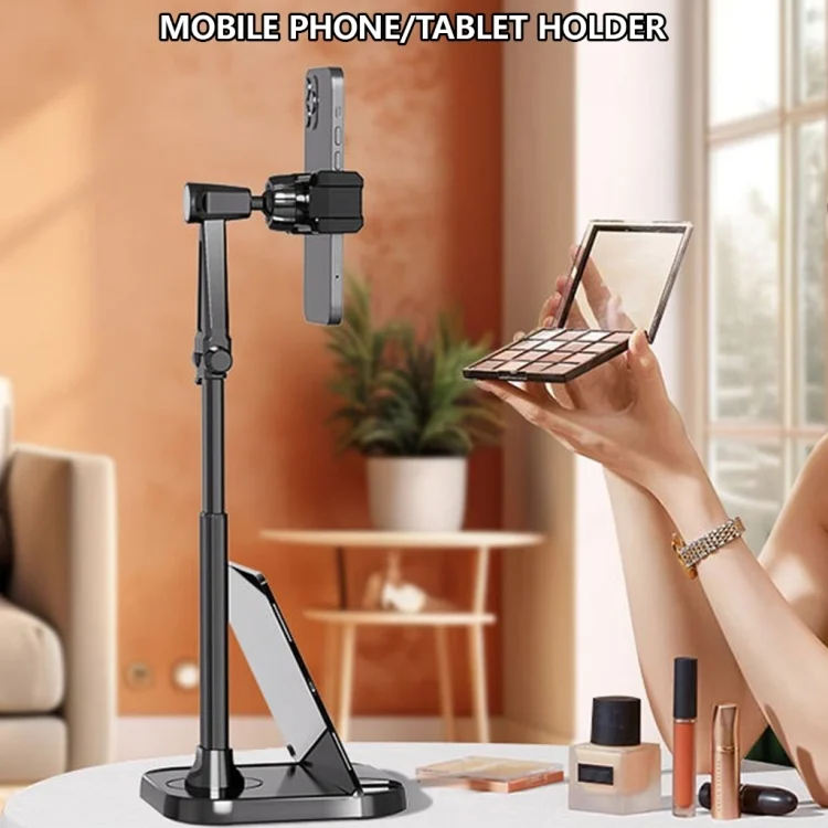 TBD06052829_B2.webp Dual-Position Rotatable Phone And Tablet Stand Retractable Weighted Base Desktop Holder, Tablet Model White, Tablet Model Black, Phone Model White, Phone Model Black - Image 3