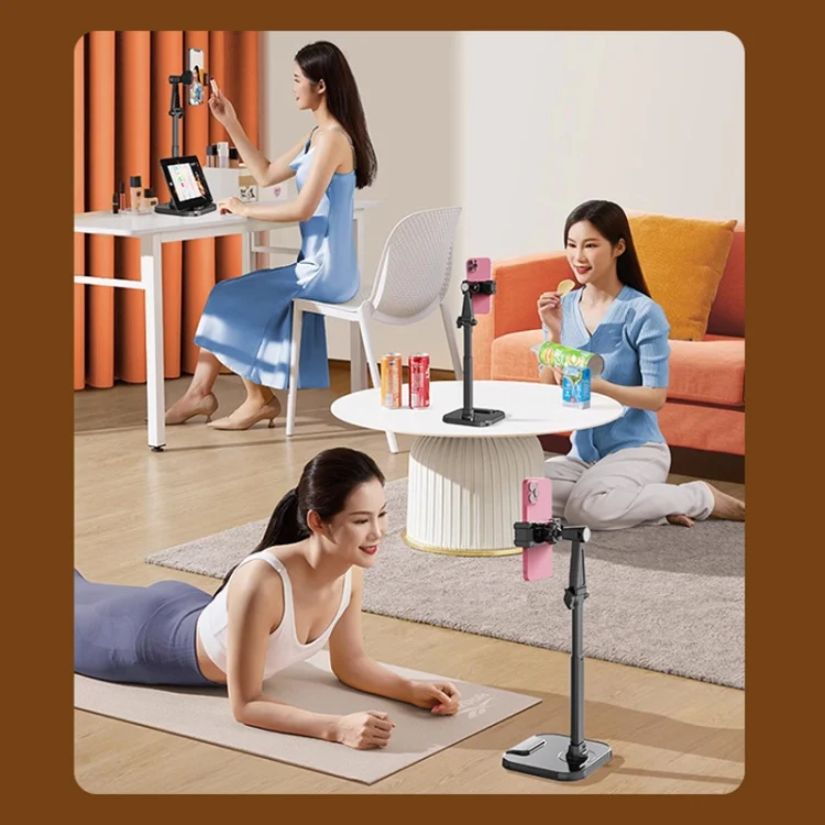 TBD06052829_B3.webp Dual-Position Rotatable Phone And Tablet Stand Retractable Weighted Base Desktop Holder, Tablet Model White, Tablet Model Black, Phone Model White, Phone Model Black - Image 4
