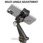 Dual-Position Rotatable Phone And Tablet Stand Retractable Weighted Base Desktop Holder, Tablet Model White, Tablet Model Black, Phone Model White, Phone Model Black - Image 6