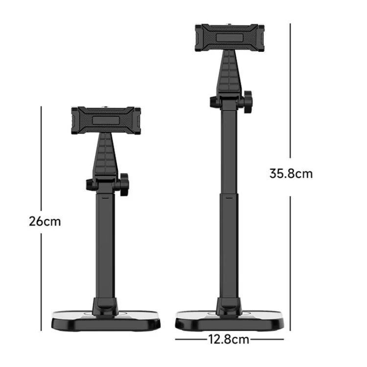 TBD06052829_B7.webp Dual-Position Rotatable Phone And Tablet Stand Retractable Weighted Base Desktop Holder, Tablet Model White, Tablet Model Black, Phone Model White, Phone Model Black - Image 8