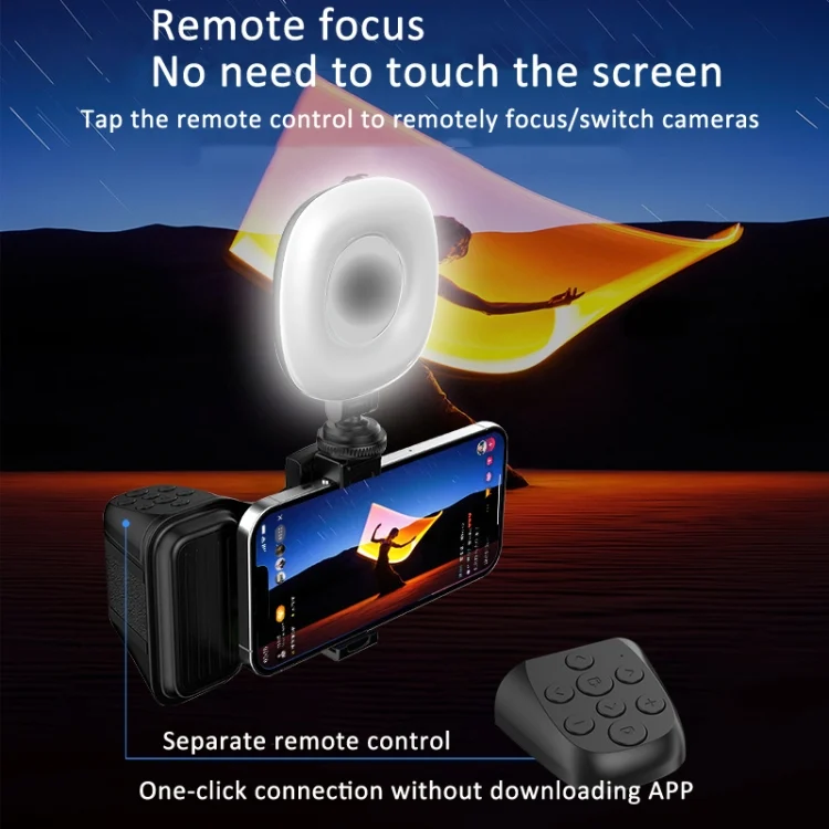 TBD06052839_B5.webp Phone Camera Grip With Cold Shoe Mount and Bluetooth Remote Control, Without Fill Light, With Fill Light - Image 6