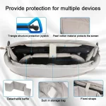 DEVASO Handheld Universal Storage Bag Crossbody Bag, Silver Enlarge - Image 8