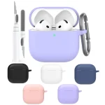 For Airpods 4 AhaStyle WG163 Earphone Drop-Proof Dust-Proof Silicone Protective Case With Cleanning Pen - Image 2