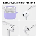 For Airpods 4 AhaStyle WG163 Earphone Drop-Proof Dust-Proof Silicone Protective Case With Cleanning Pen - Image 6