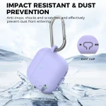 For Airpods 4 AhaStyle WG163 Earphone Drop-Proof Dust-Proof Silicone Protective Case With Cleanning Pen - Image 8