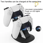For PS5 iplay HBP-256 Gamepad Dual Charger Base, HBP-256 (Black), HBP-256 (White) - Image 2
