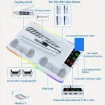 For PS5 Slim / PS5 iplay HA-8008 Cooling Bracket Headphone Organiser Grip Holder Charger, HA-8008 - Image 4