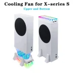 For XBOX Series S Console Base Cooling Fan Built-in LED Light Strip, Base Cooling Fan White, Base Cooling Fan Black - Image 3