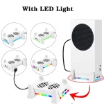 For XBOX Series S Console Base Cooling Fan Built-in LED Light Strip, Base Cooling Fan White, Base Cooling Fan Black - Image 4