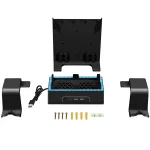 For XBOX Series S Wall Mounted Cooling RGB Multi-function Base With Fan and Hook, Wall Mounted Rack