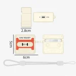 Retro Silicone Tape Shape Earphone Protective Case, For AirPods 4 - Image 3