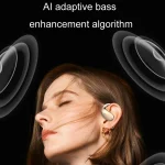 Q39 On-Ear Open Sports Wireless Digital Bluetooth Earphones, Black, Skin Color - Image 11