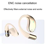 Q39 On-Ear Open Sports Wireless Digital Bluetooth Earphones, Black, Skin Color - Image 3