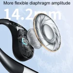 Q39 On-Ear Open Sports Wireless Digital Bluetooth Earphones, Black, Skin Color - Image 8