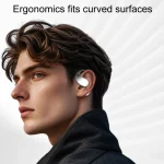 Q39 On-Ear Open Sports Wireless Digital Bluetooth Earphones, Black, Skin Color - Image 10