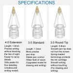 For Apple Pencil Series Replacement Nibs Modified Nibs, 4.0 Extended White Shell Silver Tip, 3.5 Standard White Shell Silver Tip, 3.0 Round Head White Shell Silver Tip... - Image 2