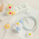Flower Shape Charger Protective Case Data Cable Biter, For Apple 18W/20W - Image 4