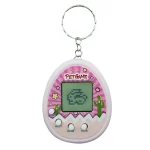 Electronic Pet Game Toy Feed Genie Nostalgic Virtual Cyber Digital Game Keychain Toy For Kids, Cactus (Pink), Cactus (Green), Cactus (White), Chick (Pink), Chick (Blue), Chick (Purple)