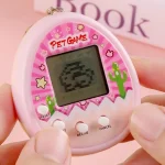 Electronic Pet Game Toy Feed Genie Nostalgic Virtual Cyber Digital Game Keychain Toy For Kids, Cactus (Pink), Cactus (Green), Cactus (White), Chick (Pink), Chick (Blue), Chick (Purple) - Image 2