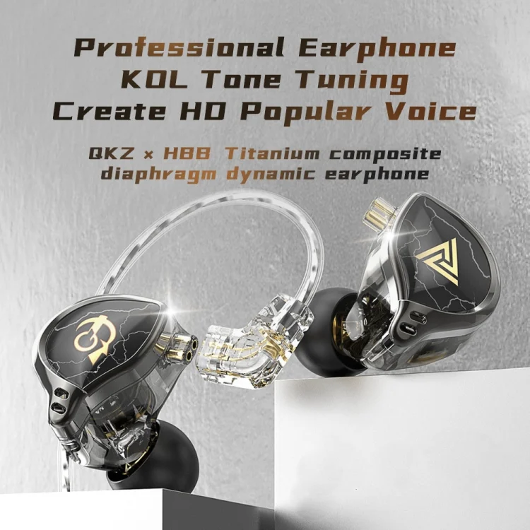 TBD06055309_B1.webp 3.5mm Mobile Phone Earphones Sports In-Ear Pluggable Stage Earphone, QKZ HBB With Microphone, QKZ HBB Standard - Image 2