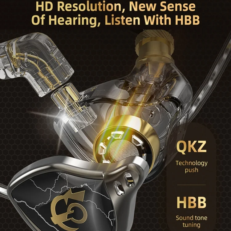 TBD06055309_B5.webp 3.5mm Mobile Phone Earphones Sports In-Ear Pluggable Stage Earphone, QKZ HBB With Microphone, QKZ HBB Standard - Image 6