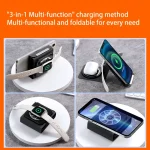 3-In-1 Magsafe Folding Wireless Charger Portable Wireless Fast Charging - Image 6