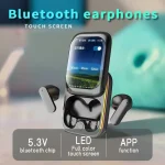 IB G9 Slider Bluetooth Earbuds With Smart Touch-Control Color Screen Supports APP And Multiple Languages - Image 2