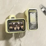 Shower Phone Holder Waterproof Rotatable Suction Cup Wall Mount Phone Case - Image 2