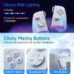 EasySMX S15 For Switch Wireless RGB Controller Split Joypad 6 Axis Gyroscop, Mechanical Hall Effect, S15 - Image 7