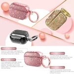 For AirPods Pro AhaStyle PT119 Wireless Earphone Split Hard Shell Protective Case - Image 3