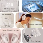 Inphic H1S Bluetooth Wireless Headphones Headset FM Listening Exam Hi-Res Audio Earphones, Inphic H1S (Khaki) - Image 11