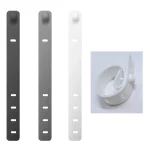 10pcs /Pack  125mm Silicone Cable Tie 4 Hole Wire Winder Fastener - Image 2