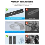 10pcs /Pack  125mm Silicone Cable Tie 4 Hole Wire Winder Fastener - Image 4