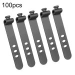 100pcs /Pack 73mm 3-Hole Silicone Cable Tie Wire Winder Organizer