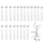 100pcs /Pack 73mm 3-Hole Silicone Cable Tie Wire Winder Organizer - Image 2