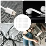 100pcs /Pack 73mm 3-Hole Silicone Cable Tie Wire Winder Organizer - Image 5