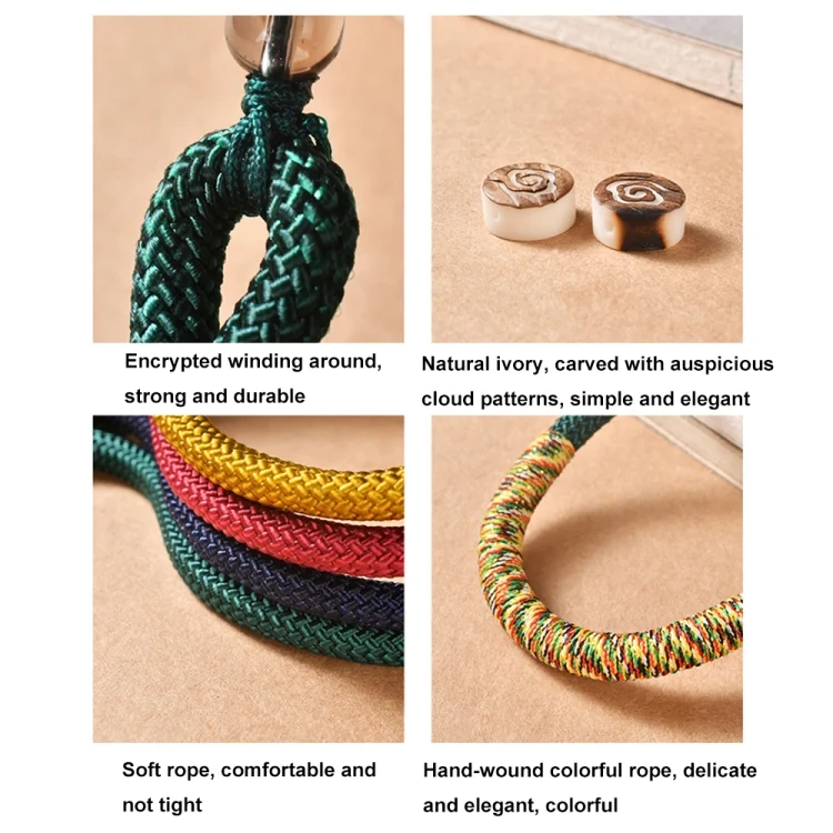 TBD06056067_B2.webp Carved Auspicious Cloud Hand-Woven Mobile Phone Anti-Lost Wrist Lanyard Key Pendant - Image 3