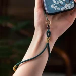 Carved Auspicious Cloud Hand-Woven Mobile Phone Anti-Lost Wrist Lanyard Key Pendant - Image 5