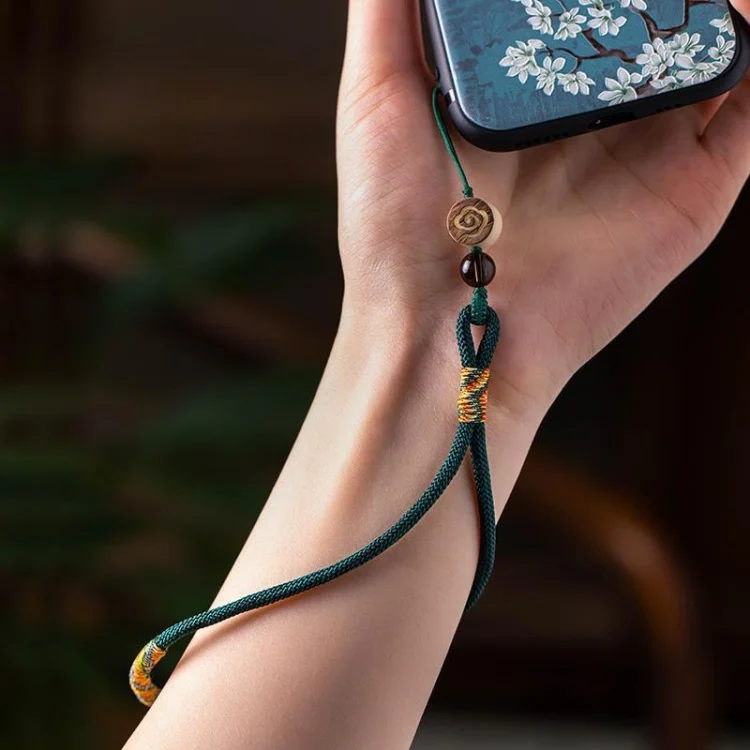 TBD06056067_B4.webp Carved Auspicious Cloud Hand-Woven Mobile Phone Anti-Lost Wrist Lanyard Key Pendant - Image 5