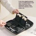 Business Trip Double Layer RPET Digital Cable Storage Bag Bluetooth Earphone Storage Organizer Handbag - Image 8