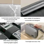 Business Trip Double Layer RPET Digital Cable Storage Bag Bluetooth Earphone Storage Organizer Handbag - Image 9