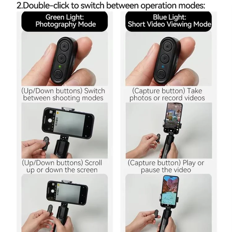 TBD06057297_B15.webp Remote Control Travel Photo Cell Phone Holder Desktop Fixed Lazy Magnetic Holder, P1-HSS-02 Magnet Version - Image 16