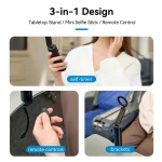 Remote Control Travel Photo Cell Phone Holder Desktop Fixed Lazy Magnetic Holder, P1-HSS-02 Magnet Version - Image 4