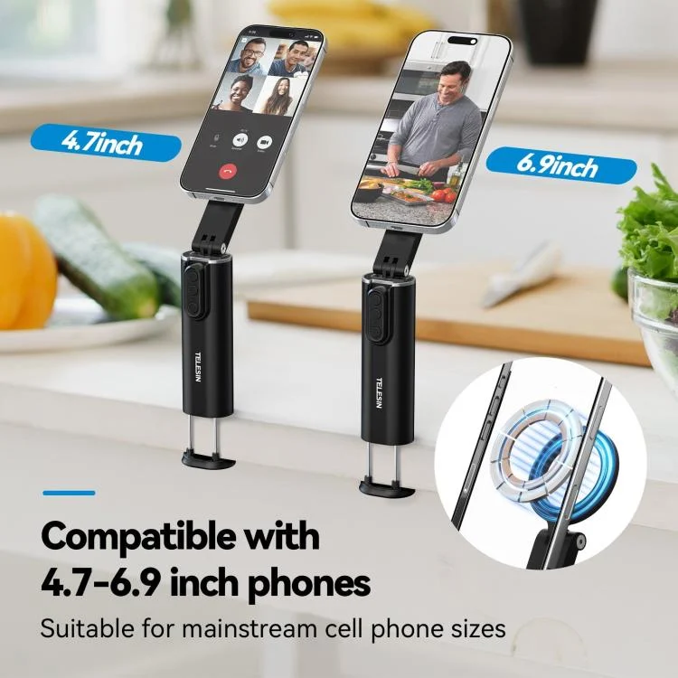 TBD06057297_B7.webp Remote Control Travel Photo Cell Phone Holder Desktop Fixed Lazy Magnetic Holder, P1-HSS-02 Magnet Version - Image 8