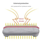 For Nintendo Switch 2 Game Console Storage Bag EVA Fabric Handbag, X-Pattern Gray, X-Pattern Black - Image 4