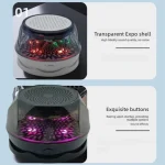 Mini Portable Wireless Magnetic RGB Atmosphere Light Bluetooth Speaker - Image 6